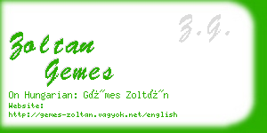 zoltan gemes business card